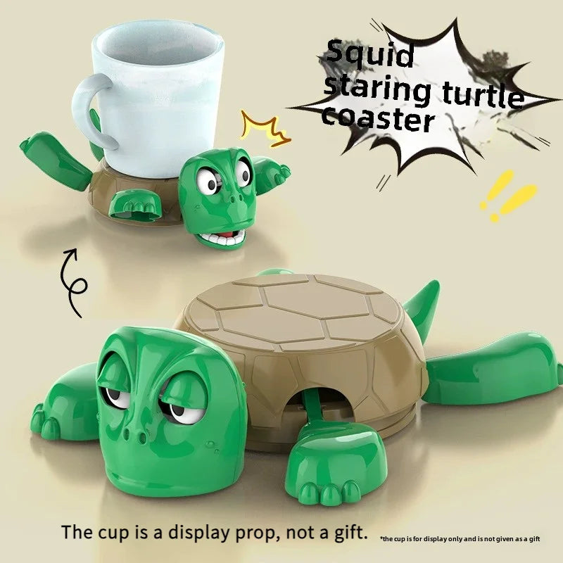TurtlePress™ Funny TikTok Coaster – Press Toy with Hilarious "Who Pressed My Turtle?" Message