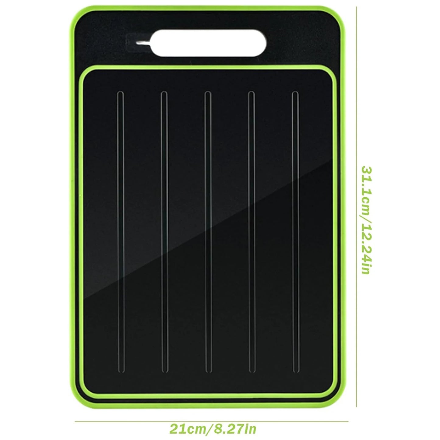 4 in 1 Defrosting Board Tray Miracle Melt Double As Cutting Board with Grater, Sharpener,Double Sided Chopping Board Thaw Meat