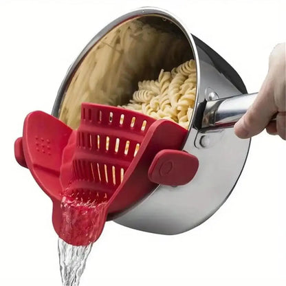 🍝 1pc Clip-On Silicone Strainer