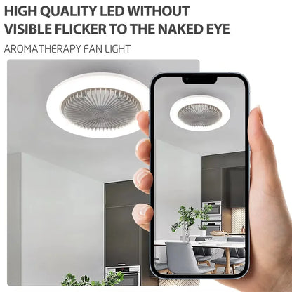 Modern Luminous LED Light Body Lamp with Ceiling Fan