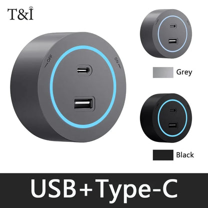 Multi-Function Power Track Socket with USB Ports – UK, US, EU Standard Wall Adapter