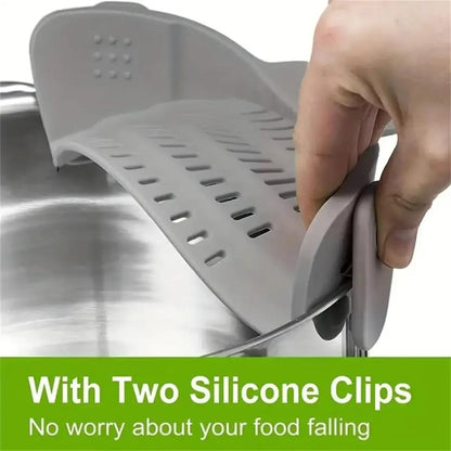 🍝 1pc Clip-On Silicone Strainer