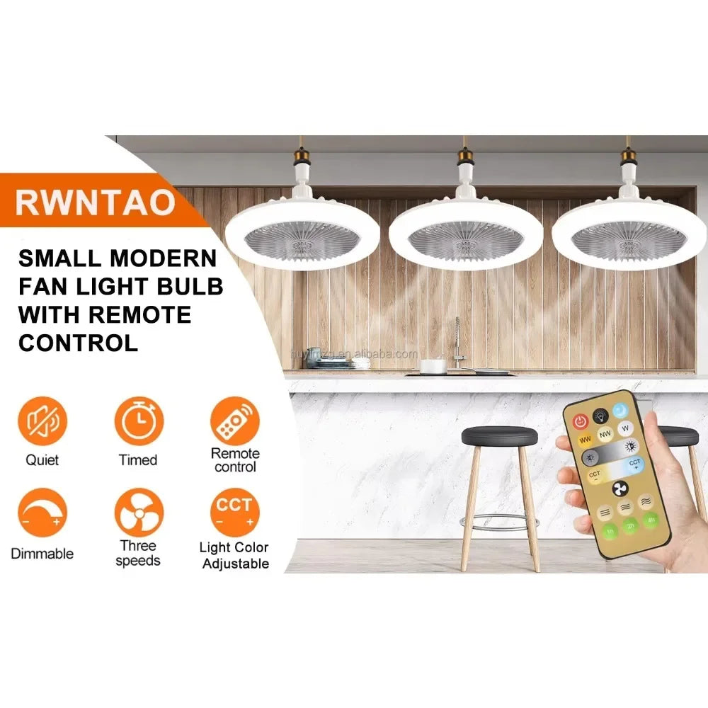 Modern Luminous LED Light Body Lamp with Ceiling Fan