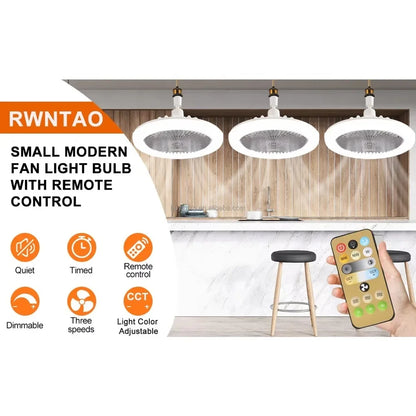 Modern Luminous LED Light Body Lamp with Ceiling Fan