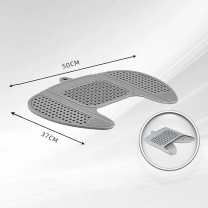 Multi-Function Collapsible Sink Cover & Silicone Makeup Pad with Bathroom Storage Rack