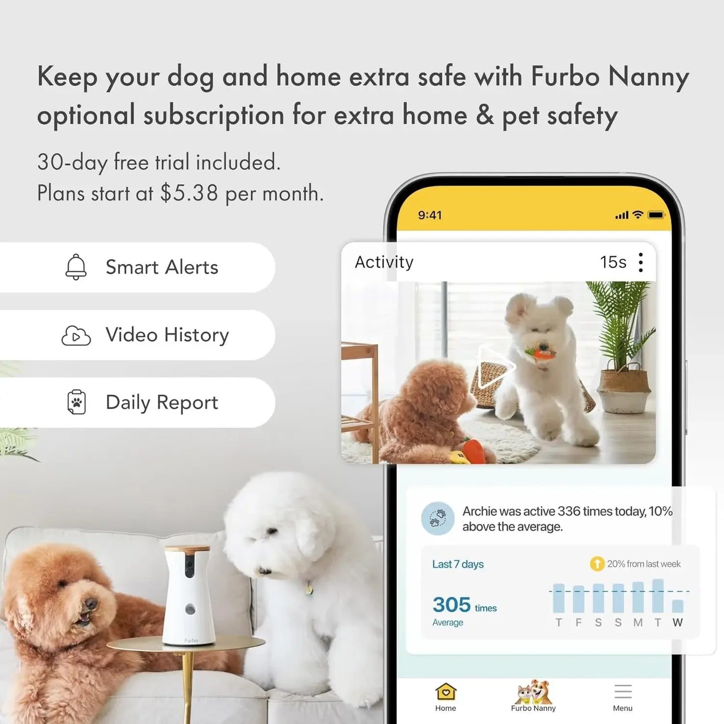 PawVision™ 360° Smart Pet Camera & Feeder