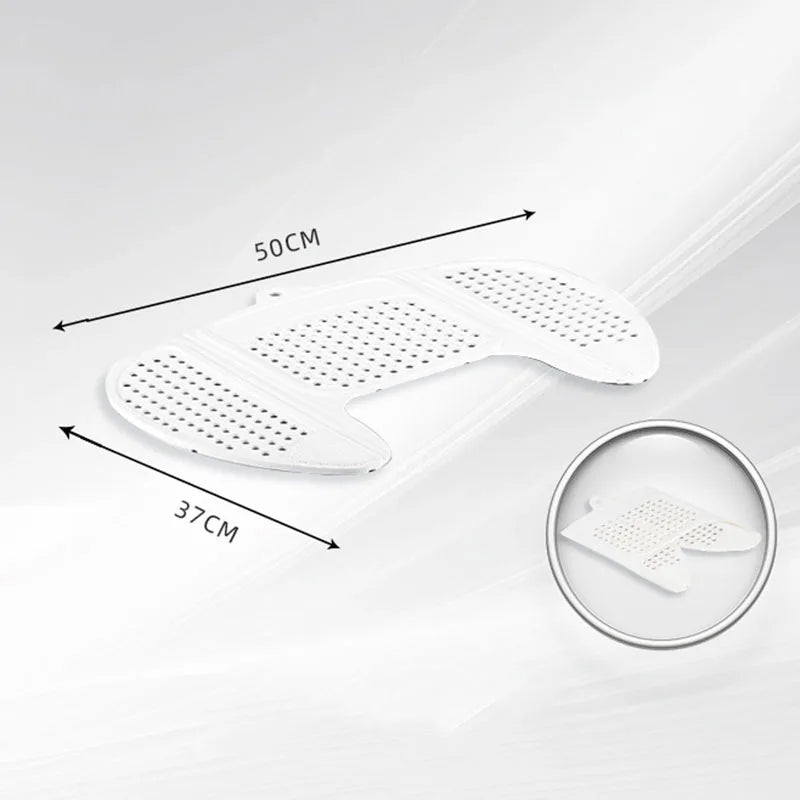 Multi-Function Collapsible Sink Cover & Silicone Makeup Pad with Bathroom Storage Rack