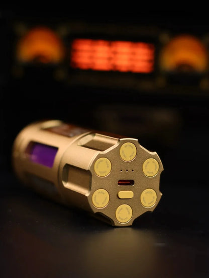 Trozk Revolver Mobile Power Bank 5000mah Golden Metal Bullet Clip Fast PD20W Charging Portable Battery Pack