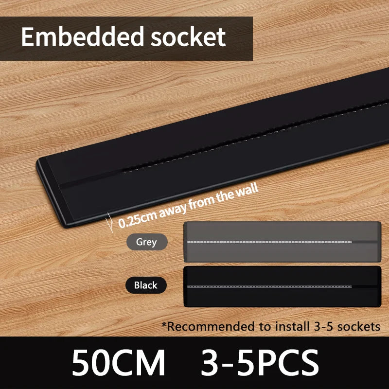 Multi-Function Power Track Socket with USB Ports – UK, US, EU Standard Wall Adapter