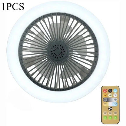 Modern Luminous LED Light Body Lamp with Ceiling Fan