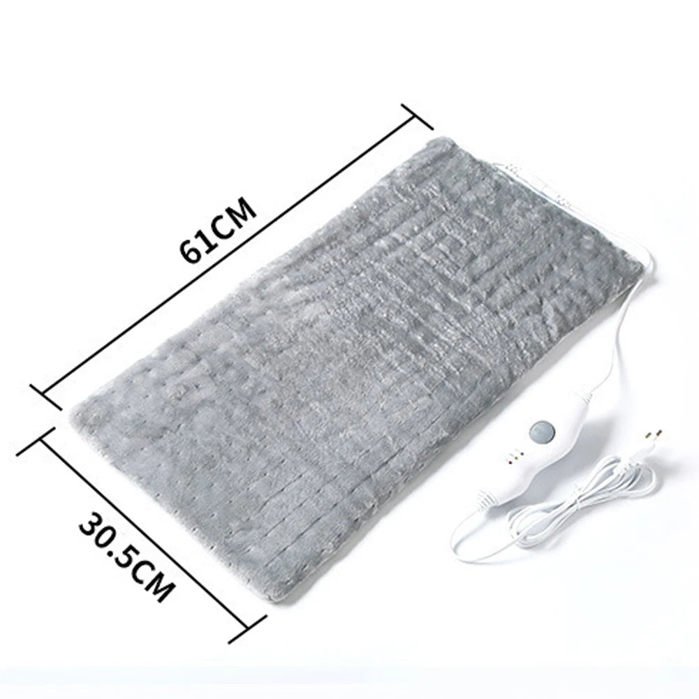 Electric Blankets Portable Massaging Heating Pad Flannel Rectangular Vibrating Heat Pad For Office Home Heating Pad 30.5x61cm