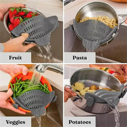 🍝 1pc Clip-On Silicone Strainer