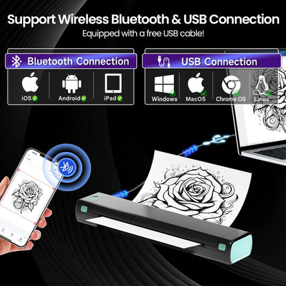 🎨 Inkless Precision — Phomemo M08F Wireless Tattoo Stencil Printer